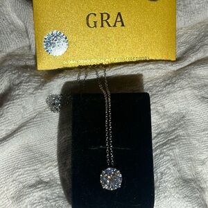 Gorgeous 6 carat moissanite round necklace 18-20”